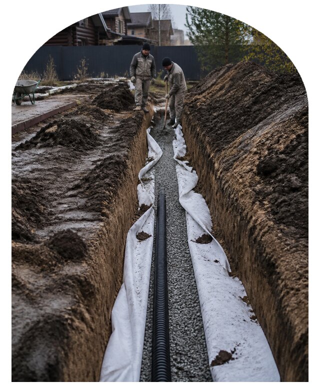 Профессиональный дренаж участка в Новотроицке под ключ с гарантией